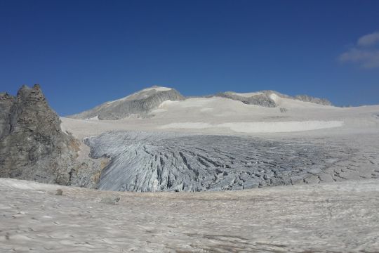 Panorama del ghiacciaio dell'Adamello