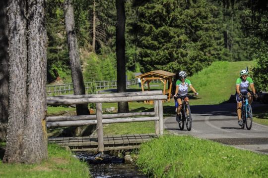 Ciclovia dell'Oglio - due ciclisti in sella